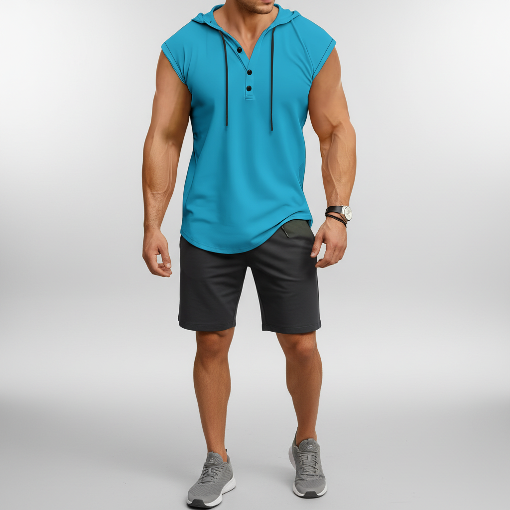 Mouwloos Henley Tanktop - AeroVibe 9