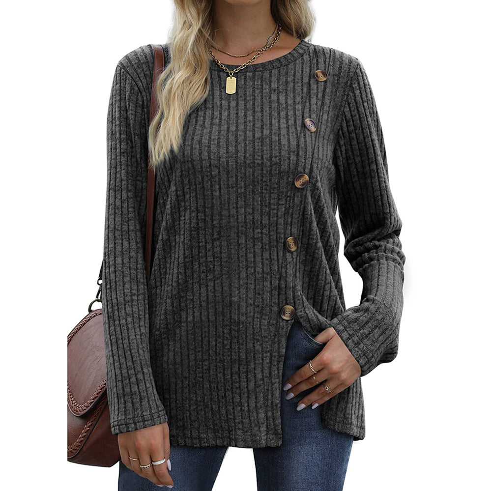 Keisha | Elegantes und Lässiges Winteroberteil mit Knopfleiste für Damen
