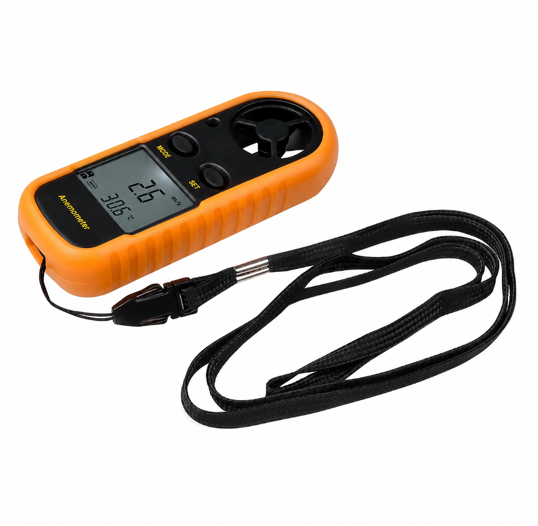 Digitales Windgeschwindigkeitsmesser mit klarem LCD -Display - tragbarer Windemometer für Outdoor -Aktivitäten