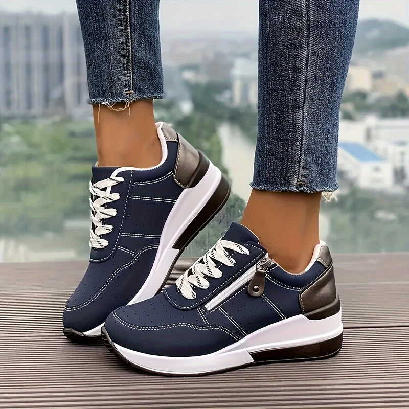 Orthopädische Komfortschuhe Damen Mit Dämpfung Und Reißverschluss – Bequeme Sneakers Mit Arch Support 0
