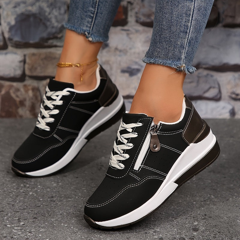 Orthopädische Komfortschuhe Damen Mit Dämpfung Und Reißverschluss – Bequeme Sneakers Mit Arch Support 1