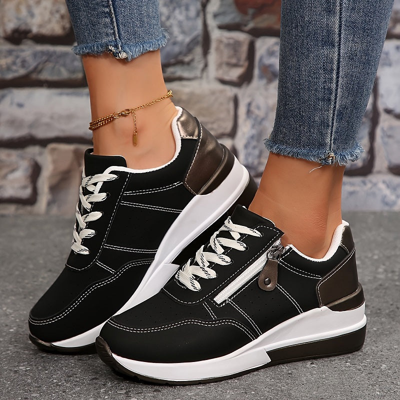 Orthopädische Komfortschuhe Damen Mit Dämpfung Und Reißverschluss – Bequeme Sneakers Mit Arch Support 3