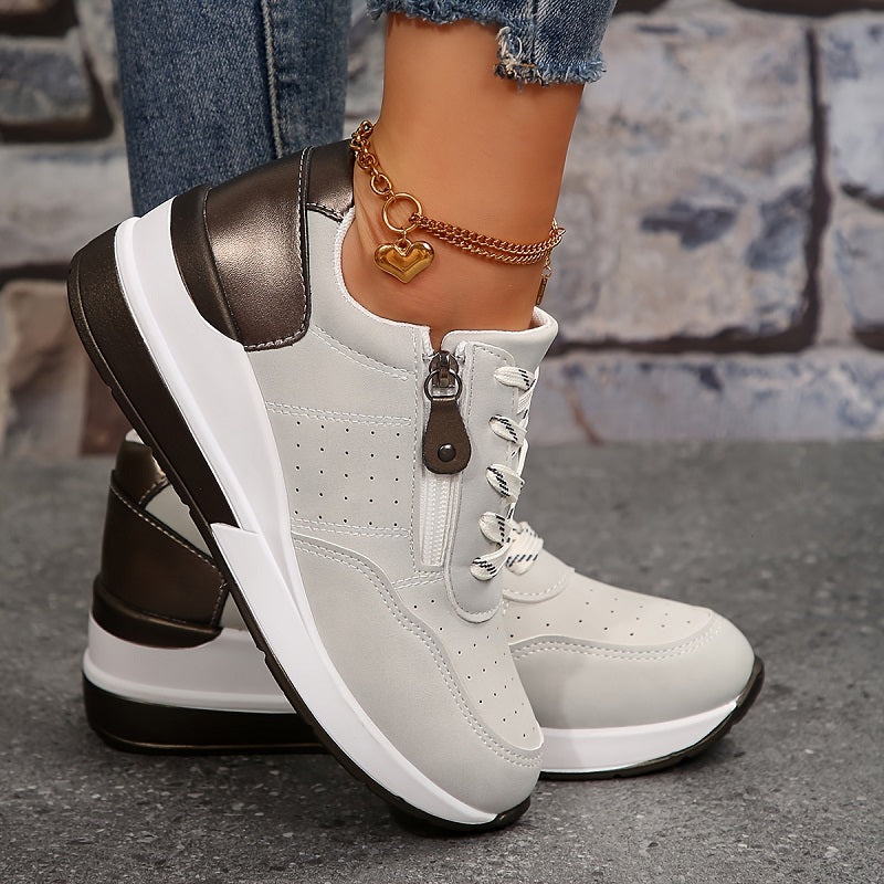 Orthopädische Komfortschuhe Damen Mit Dämpfung Und Reißverschluss – Bequeme Sneakers Mit Arch Support 4