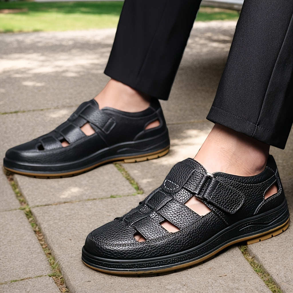 Orthopädische Ledersandalen für Herren mit Arch Support und geschlossenen Zehen 1