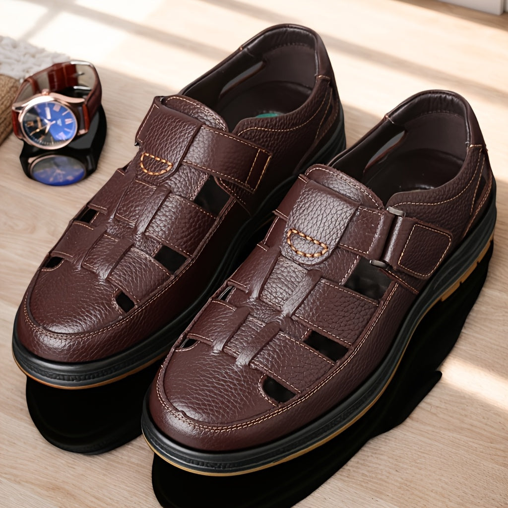 Orthopädische Ledersandalen für Herren mit Arch Support und geschlossenen Zehen 6