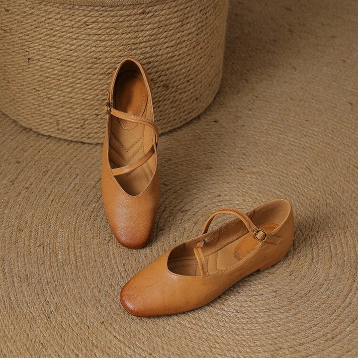 Orthopädische Mary Jane Damenschuhe mit Riemen und Schnalle 2