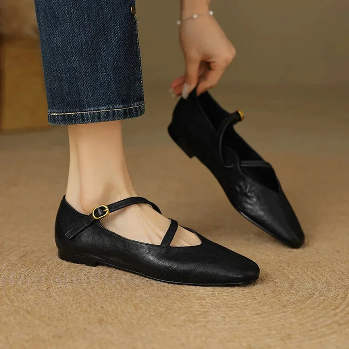 Orthopädische Mary Jane Damenschuhe mit Riemen und Schnalle 3
