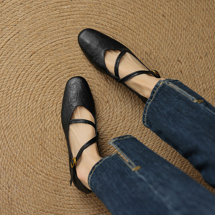 Orthopädische Mary Jane Damenschuhe mit Riemen und Schnalle 4