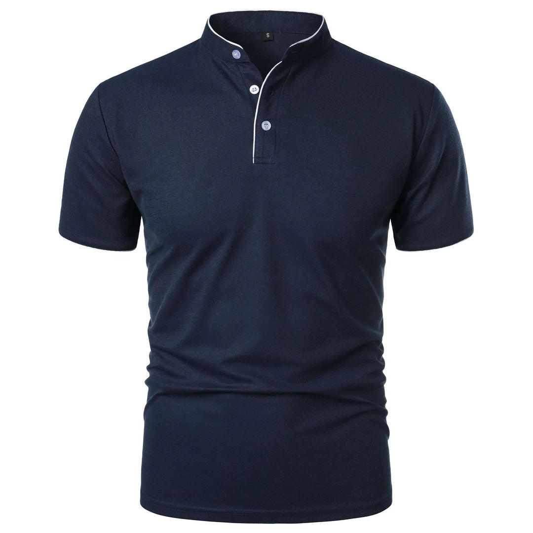 Poloshirt Herren Stehkragen – Knitterfrei, Atmungsaktiv, Elegantes Design für Männer 0