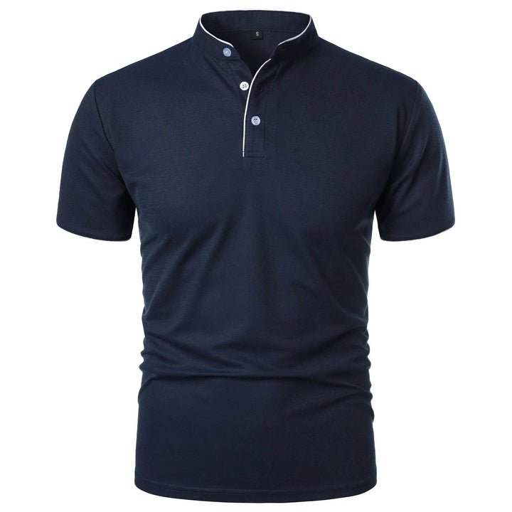 Poloshirt Herren Stehkragen – Knitterfrei, Atmungsaktiv, Elegantes Design für Männer 0