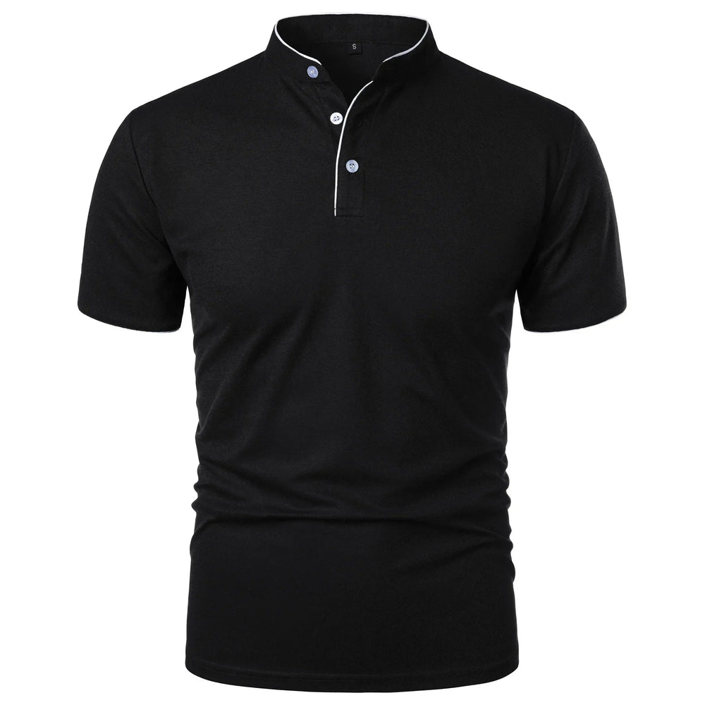 Poloshirt Herren Stehkragen – Knitterfrei, Atmungsaktiv, Elegantes Design für Männer 1