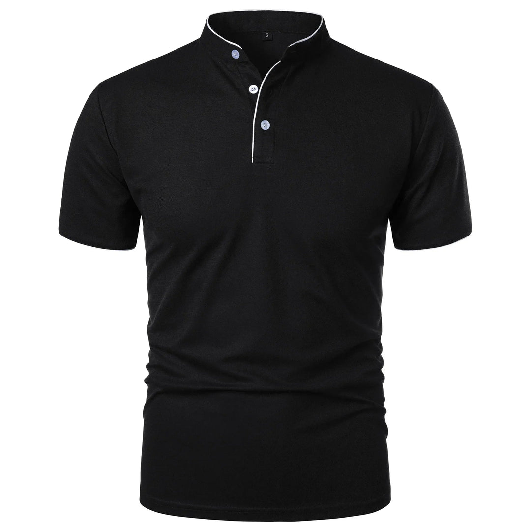 Poloshirt Herren Stehkragen – Knitterfrei, Atmungsaktiv, Elegantes Design für Männer 1