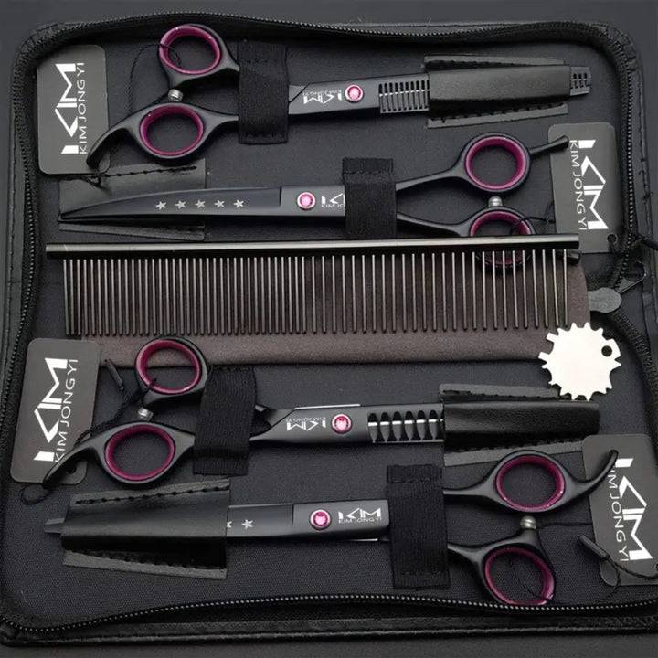 Professionelles Hundescherm Trim Set Mit Präzisionsscheren Für Haustierpflege – Ergonomischer Griff, Langlebige Qualität, Vielseitige Scherenauswahl 2