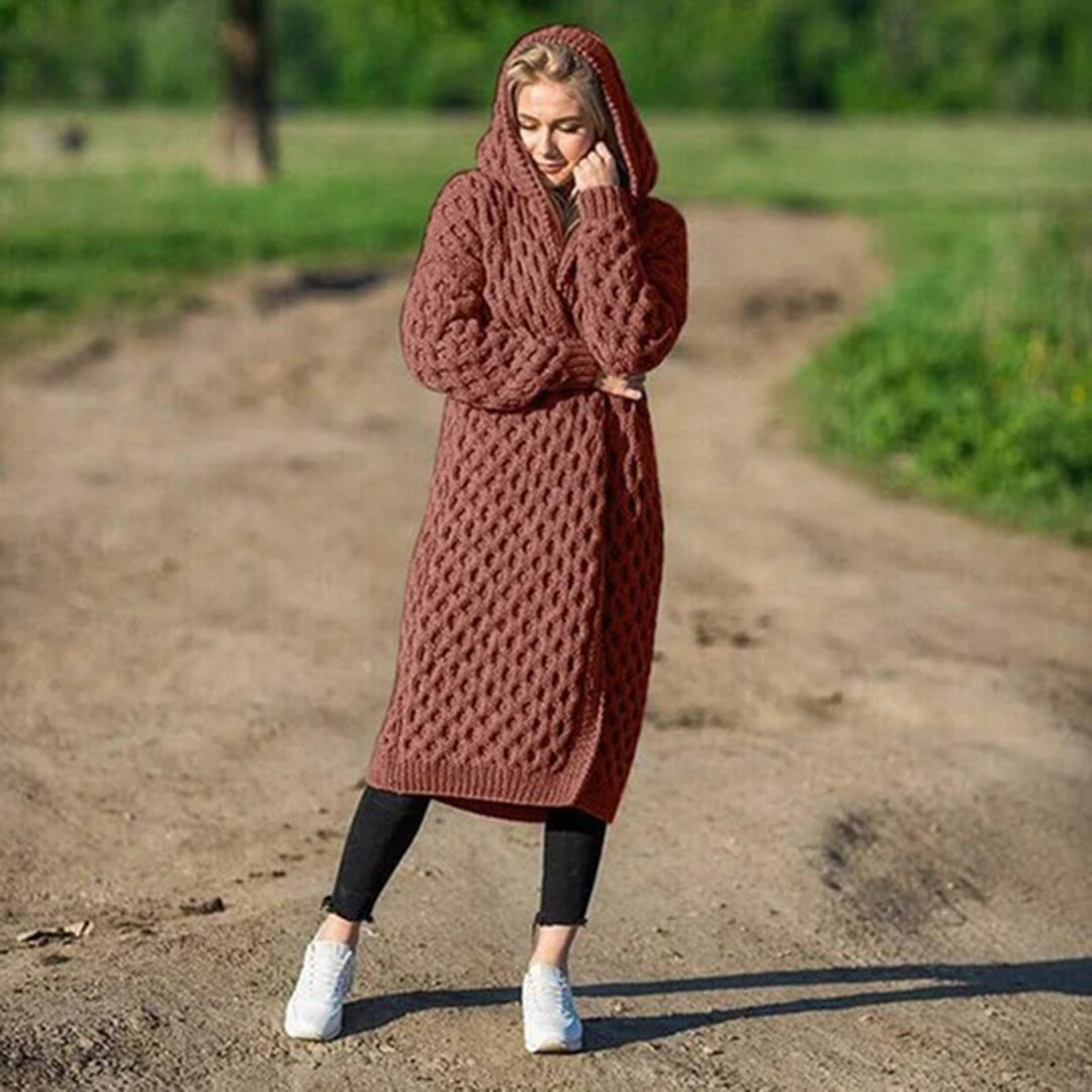 Keli  | Kuscheliges Langstrick-Kapuzen-Cardigan für kalte Tage