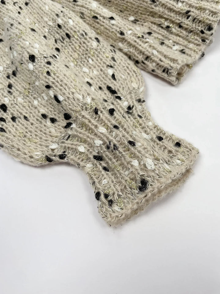 Charlotta | Gemütlicher Lochstrick-Pullover mit Rundhalsausschnitt