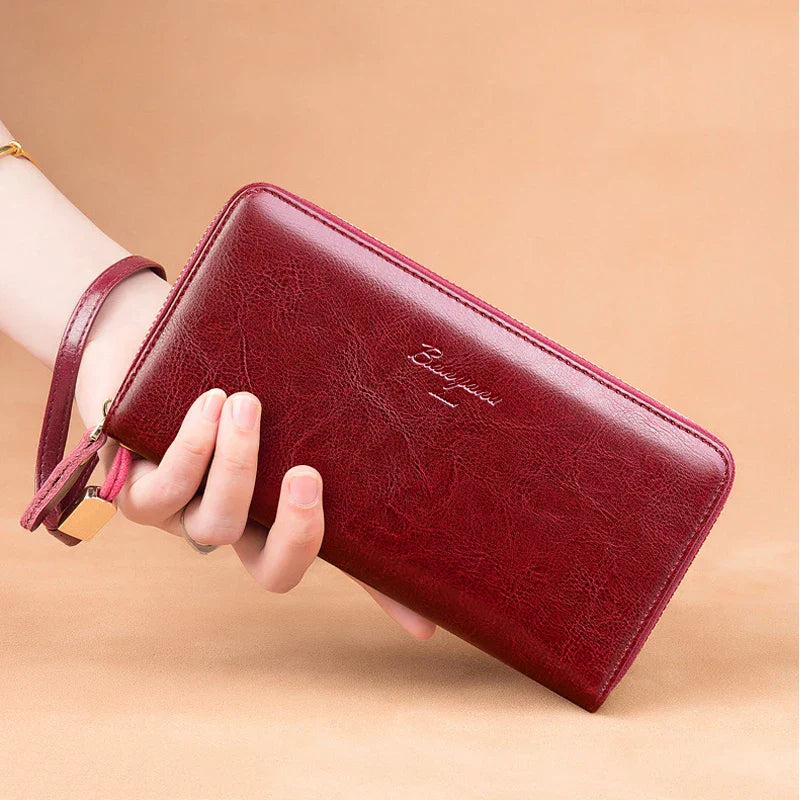 Naya | RFID Leder Telefon Tasche Clutch Reisebrieftasche