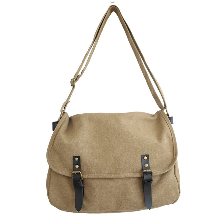 Victor | Große Vintage-Canvas-Schultertasche