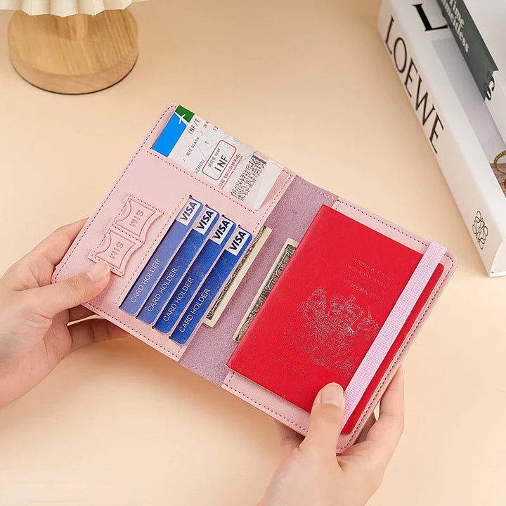 Linda | RFID-blockierende Reisepass-Kartenetui Reise-Wallet