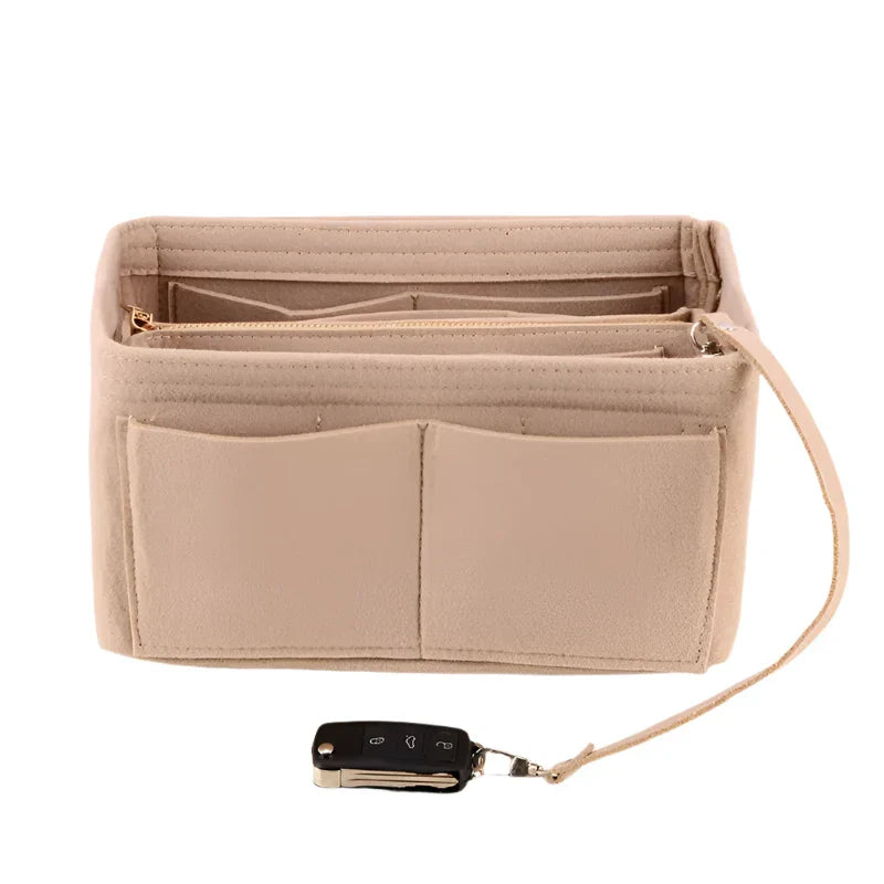 Kimber | Filz-Einsatz Kosmetik-Make-up Tasche Reise-Organizer