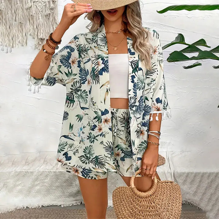 Dianella | Blütenbedrucktes Sommer Set für Damen