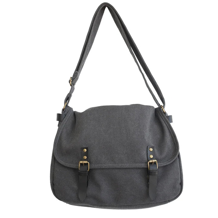 Victor | Große Vintage-Canvas-Schultertasche