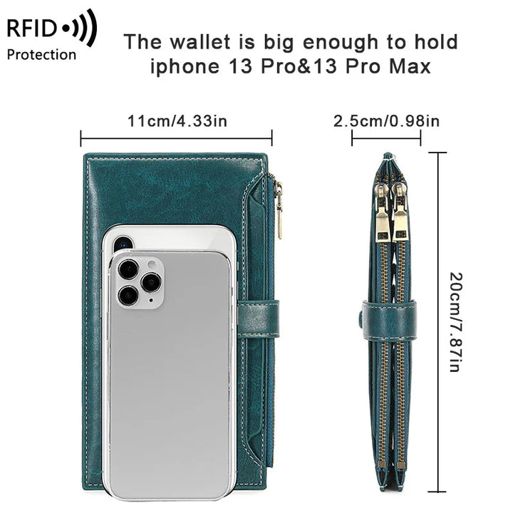 Savanna | RFID-blockierende große Reise-Clutch-Geldbörse
