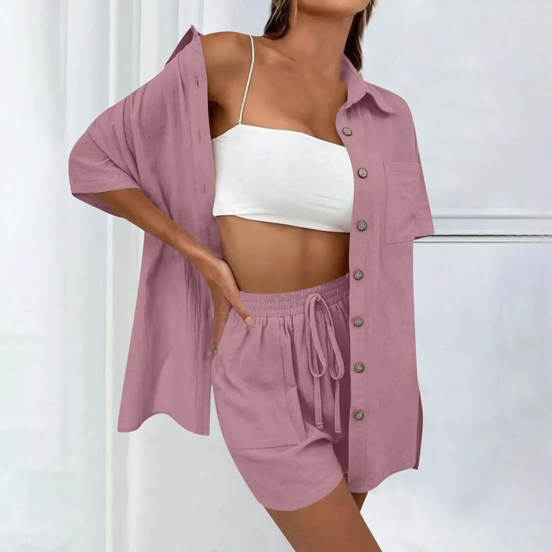 Kirra | Bequemes lockeres Oberteil und lässiges Shorts-Set