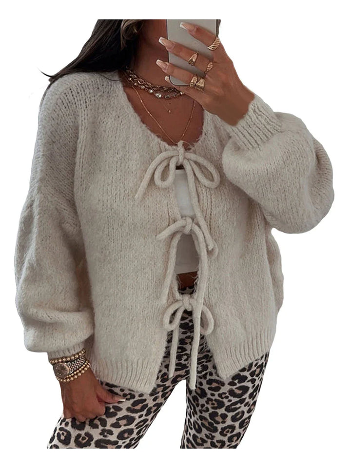 SYDNEY | Damen Strickjacke mit Schleifen