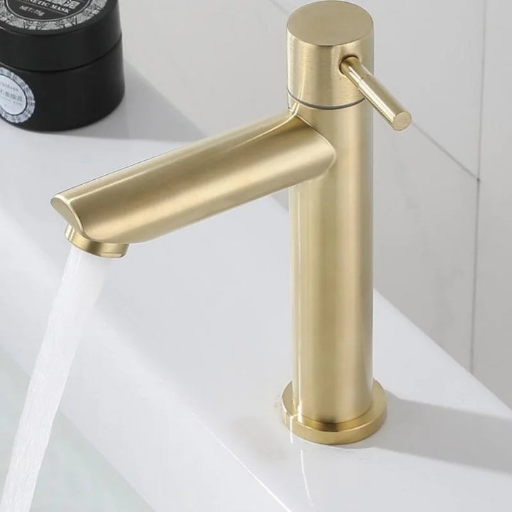  Badezimmerwaschbecken Wasserhahn - Edelstahl, Monsorgriff, kaltes Wasserhahn, umweltfreundliche, einfache Installation-1