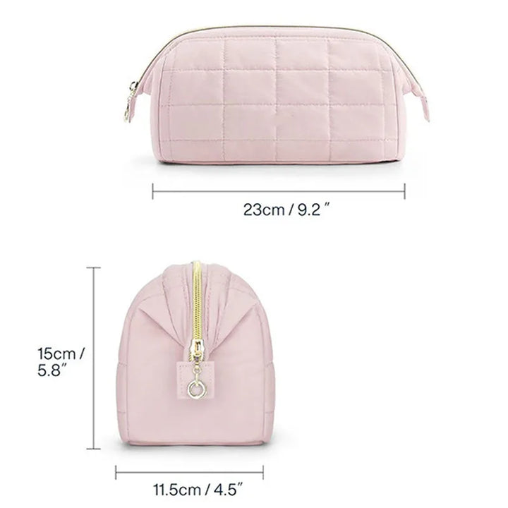 Louise | Elegante und geräumige weiche, gesteppten Kosmetiktasche