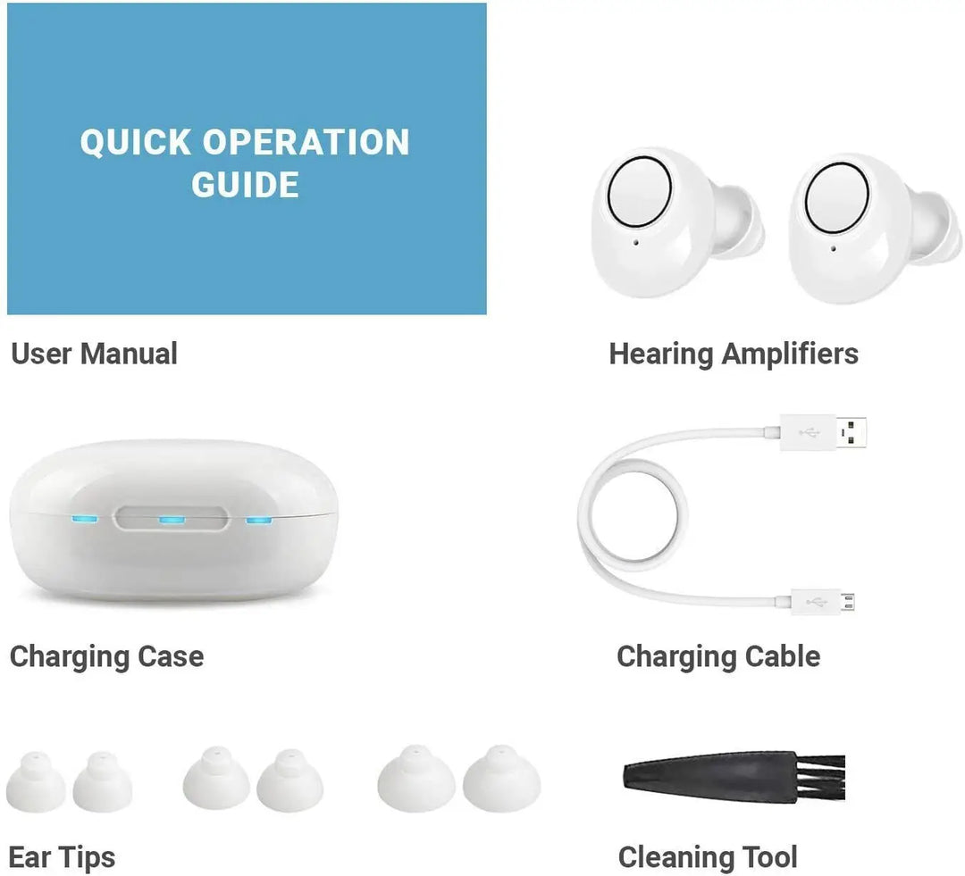 Bluetooth -Hörgeräte mit App Control - wiederaufladbares, kompaktes Design für verbesserte Klarheit und mehrere Hörmodi-4
