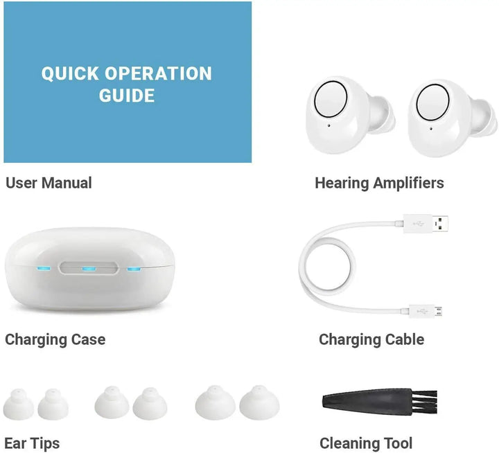 Bluetooth -Hörgeräte mit App Control - wiederaufladbares, kompaktes Design für verbesserte Klarheit und mehrere Hörmodi-4