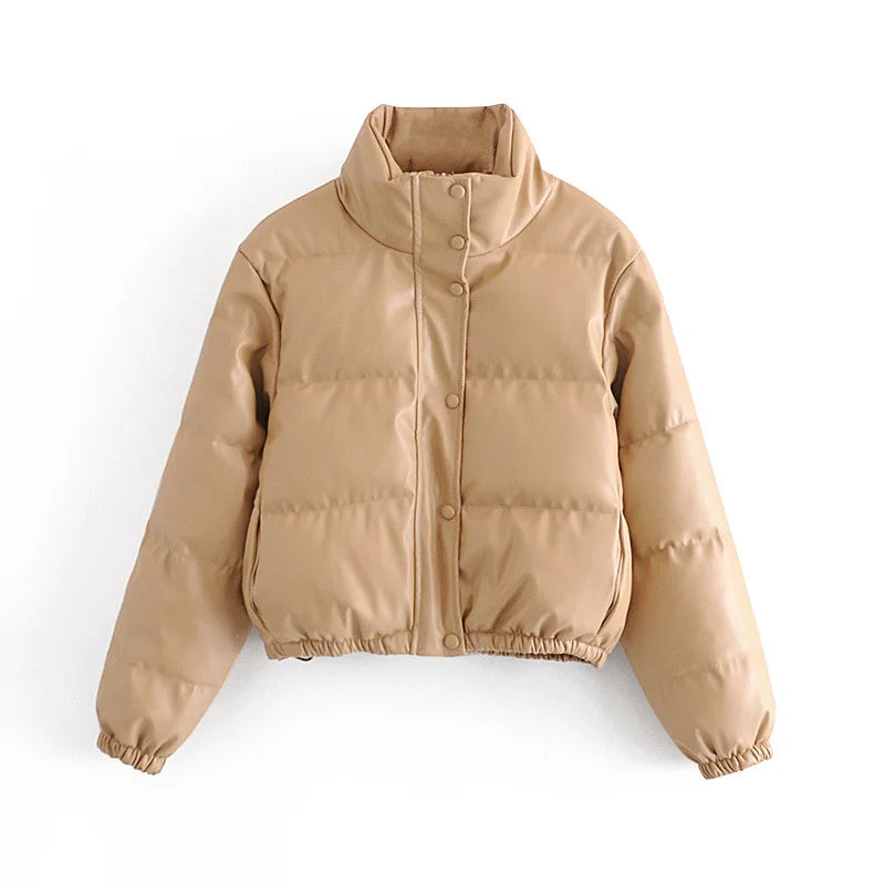 NIENKE | Kurze Dicke Winterjacke mit Hohem Kragen
