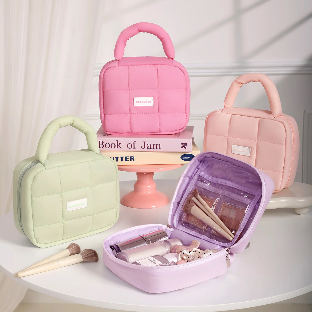 Andie | Gepolsterte, gesteppten Reise-Make-up Kosmetiktasche