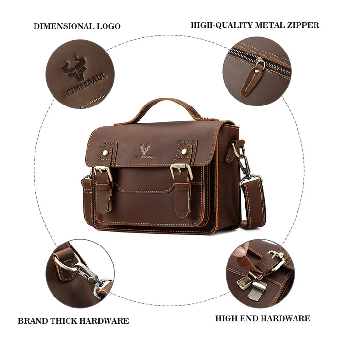 William | Vintage Crazy Horse Leder Crossbody Handtasche