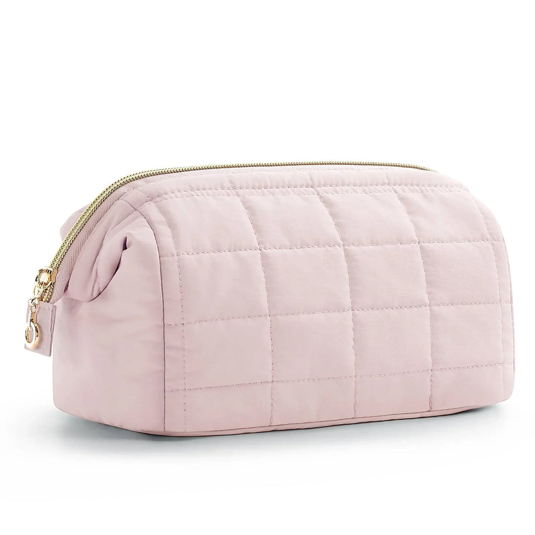 Louise | Elegante und geräumige weiche, gesteppten Kosmetiktasche