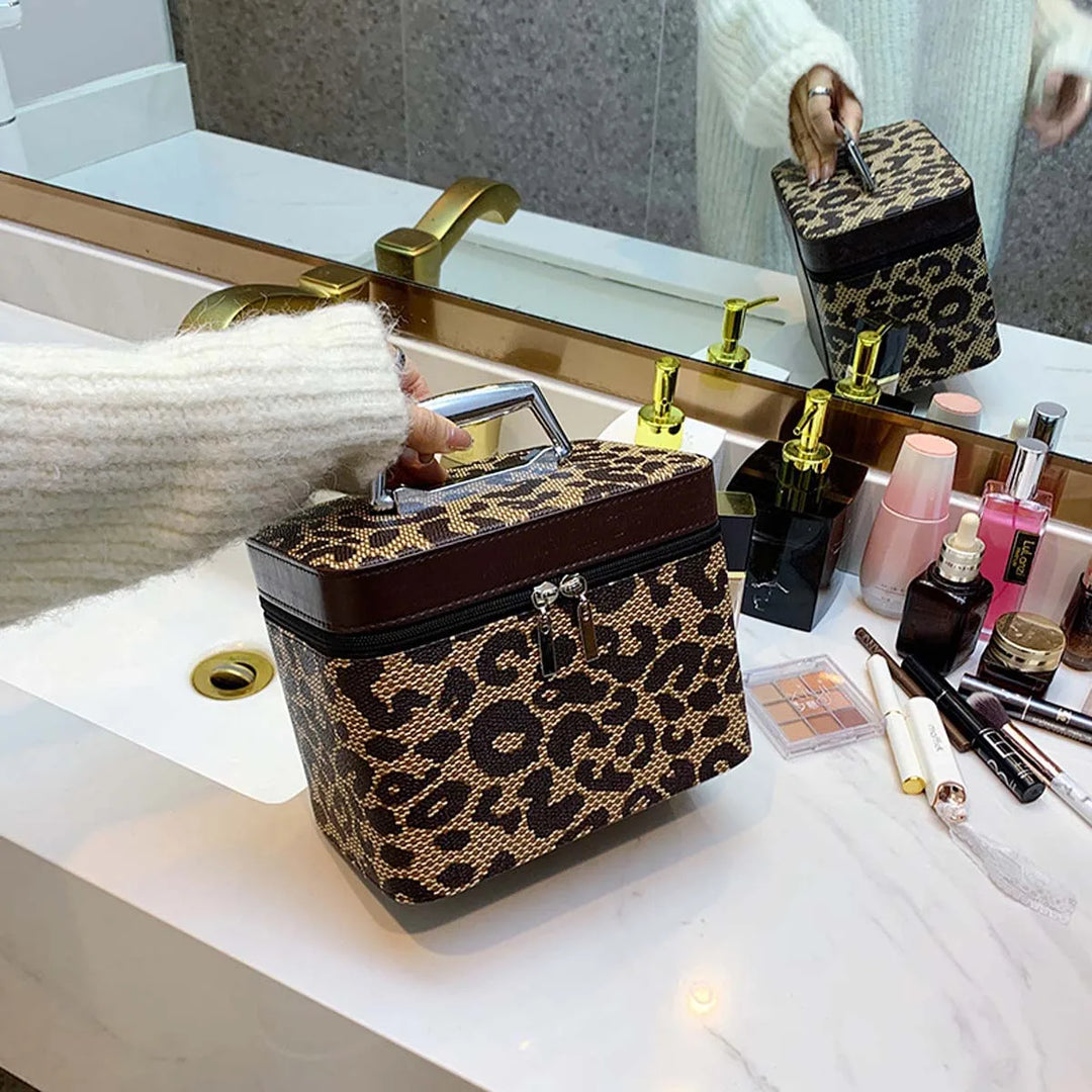Keyla | Damen Reisekosmetiktasche mit Leopardenmuster Organizierer