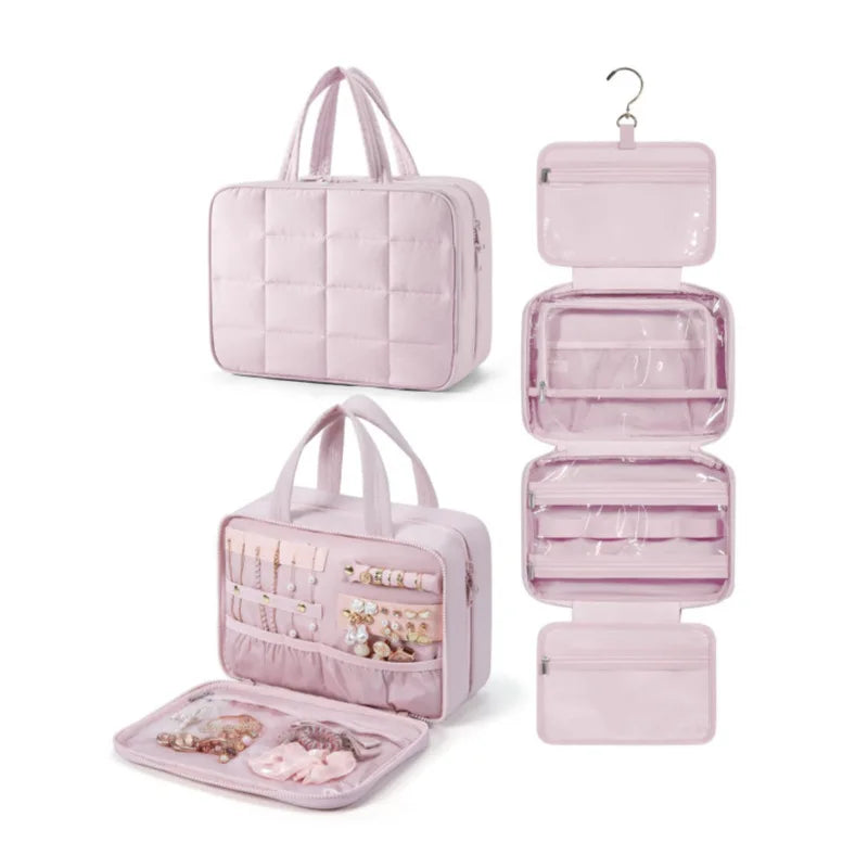 Kenia | Reisekosmetiktasche mit Makeup- und Toilettenartikeln sowie Schmuckorganisator