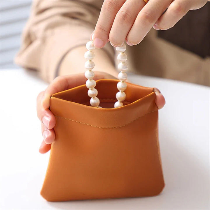 August | Wasserdichtes Lammleder Taschen-Make-up Kosmetiktasche