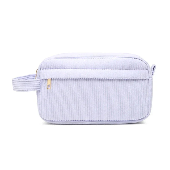 Kamiyah | Weiche Cord-Baumwoll-Kosmetiktasche für Reisen