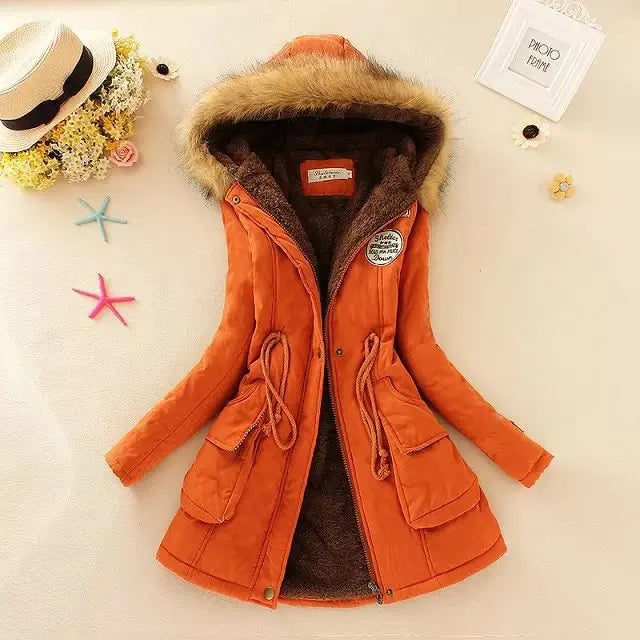 HILDE | Warme Gefütterte Winterjacke mit Kapuze für Damen
