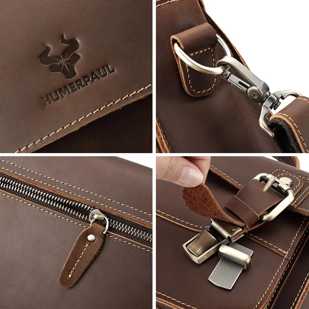 William | Vintage Crazy Horse Leder Crossbody Handtasche