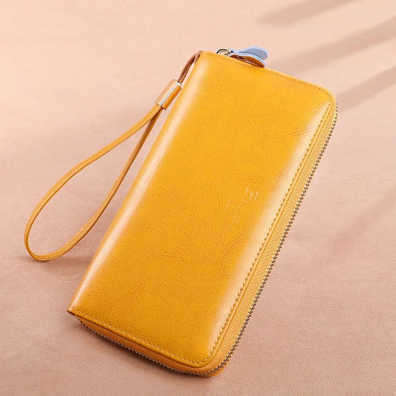 Naya | RFID Leder Telefon Tasche Clutch Reisebrieftasche