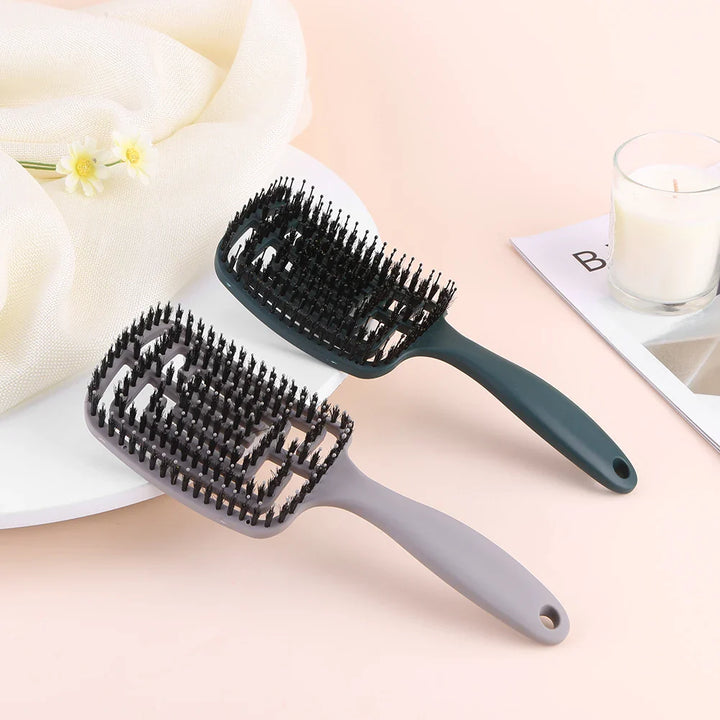 TangleFree - Nylon Borders Detangler Pinsel für gekrümmtes Styling-3