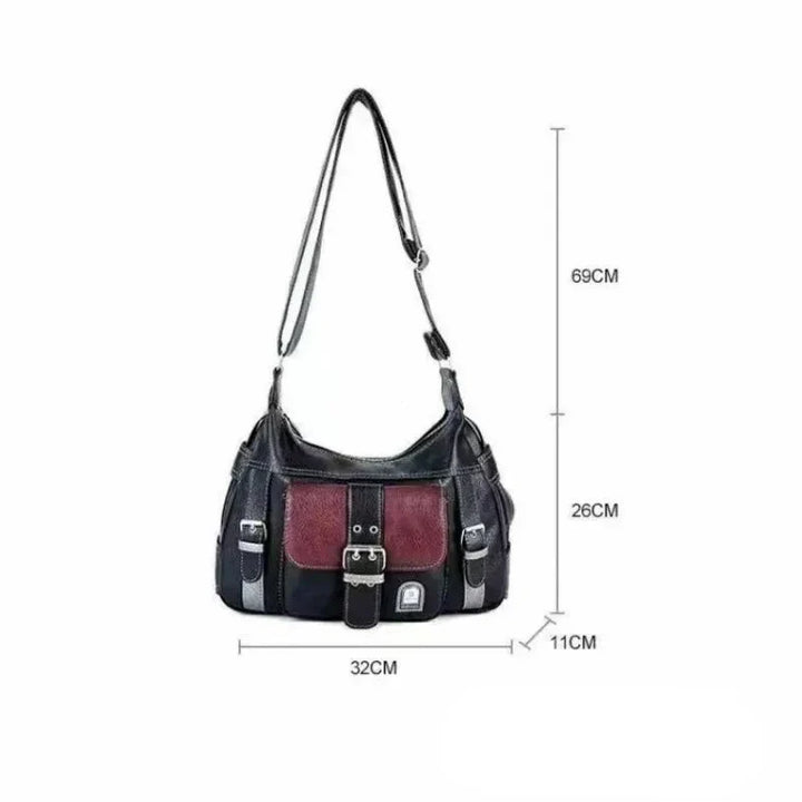Leila | Vintage Veganes  Leder Damen Crossbody Handtasche
