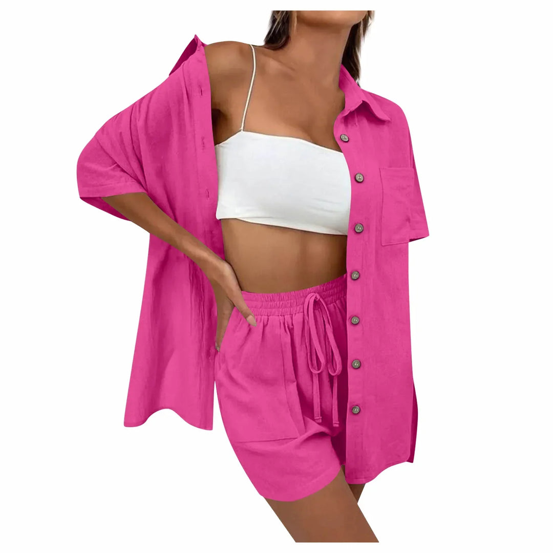 Kirra | Bequemes lockeres Oberteil und lässiges Shorts-Set