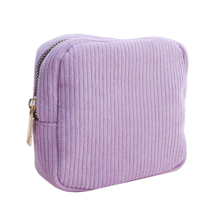 Aura | Modische und geräumige Kosmetiktasche im Cord-Stil