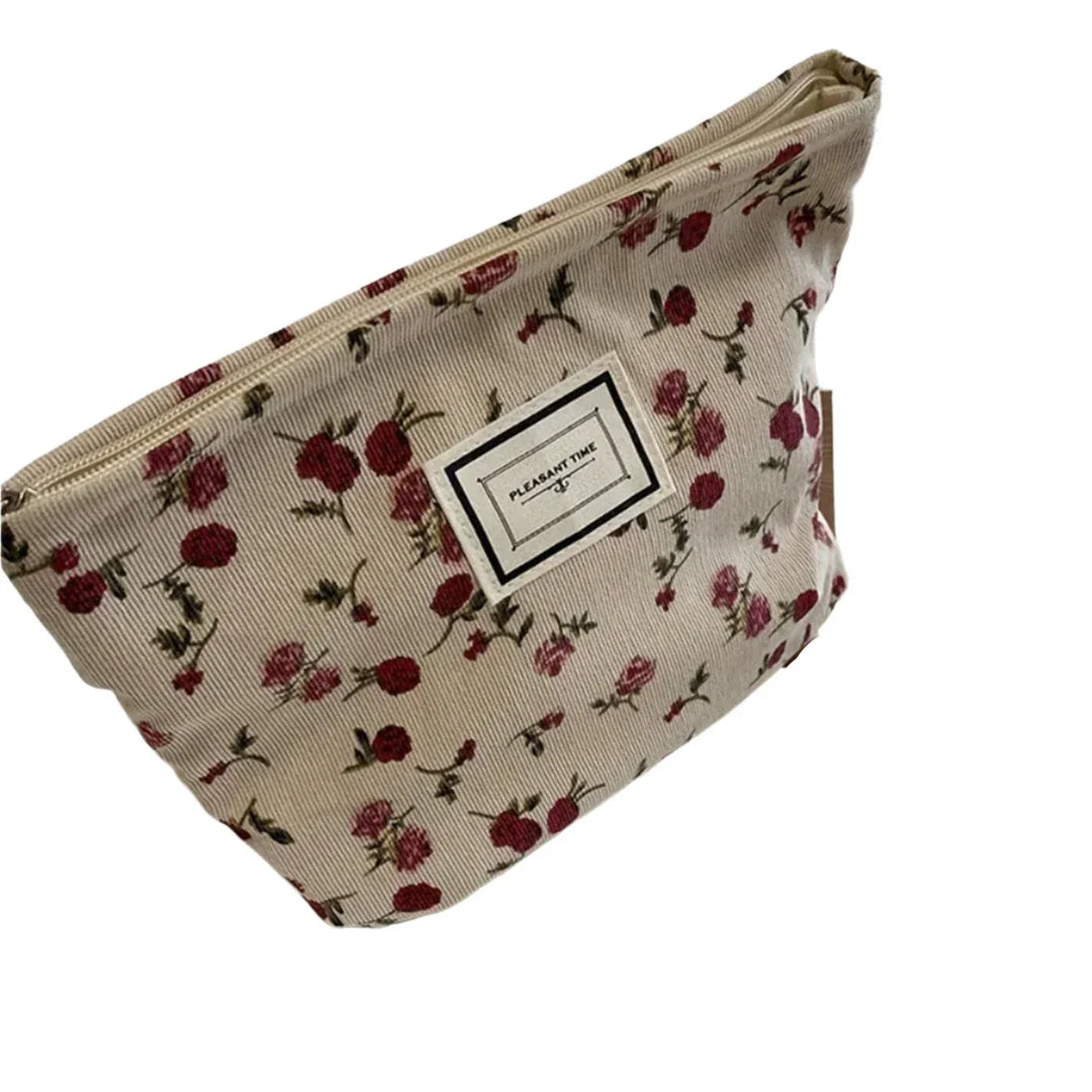 Jaycee | Elegante Rosen-Schminktasche mit großem Fassungsvermögen