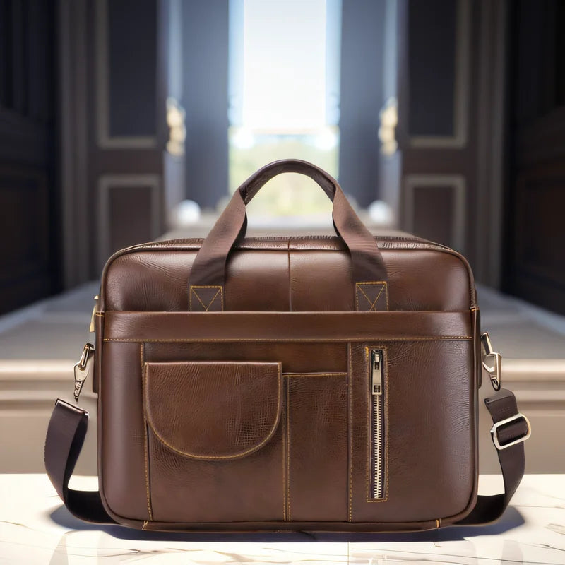 Alexander | Leren Crossbody Messenger Laptoptasche Reisetasche