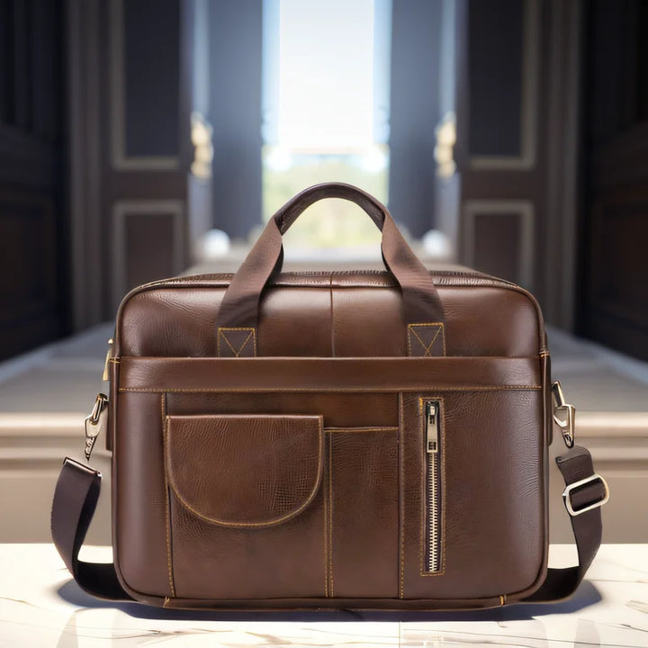 Alexander | Leren Crossbody Messenger Laptoptasche Reisetasche